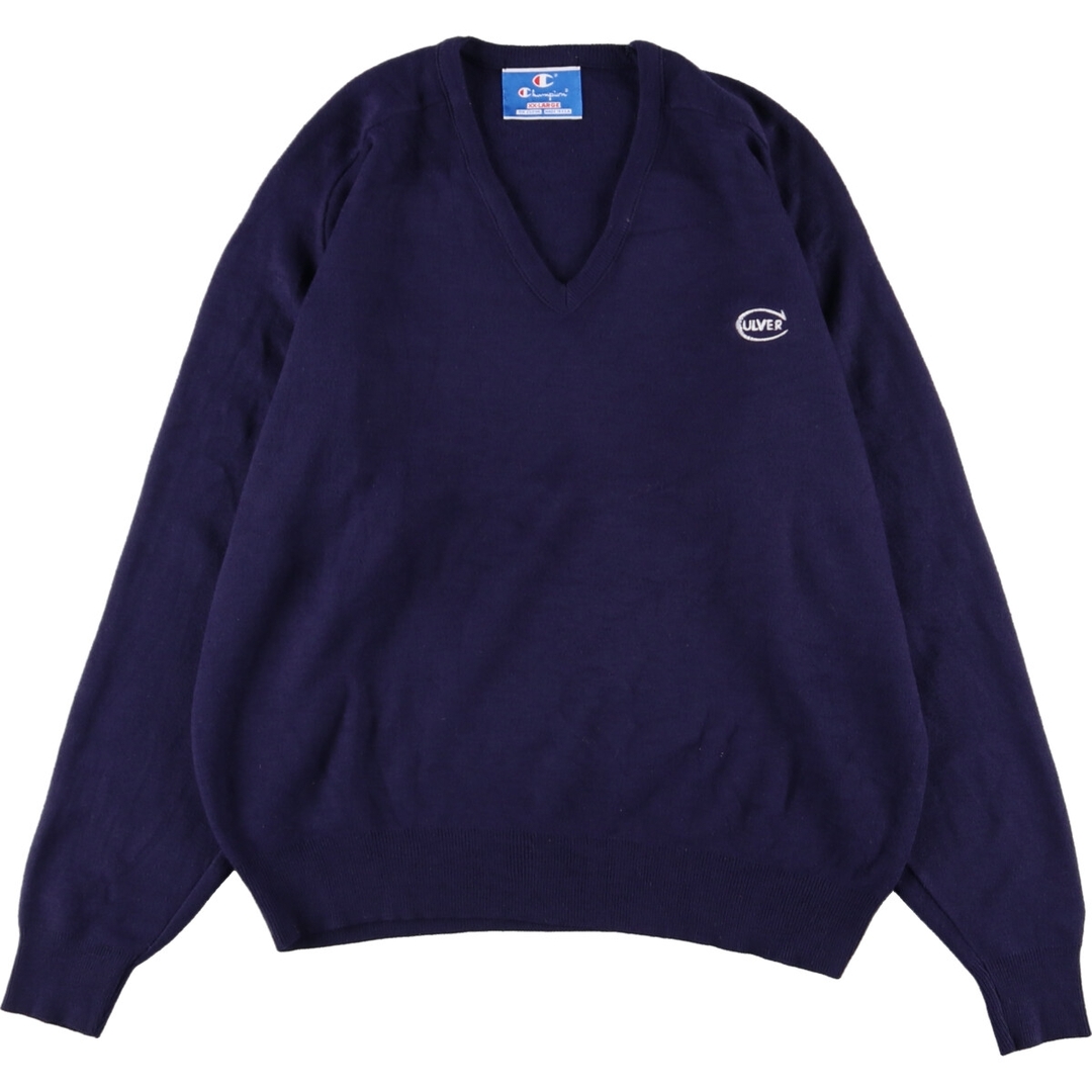 チャンピオン Champion Vネック ウールニットセーター USA製 メンズL /eaa346134605cm裄丈