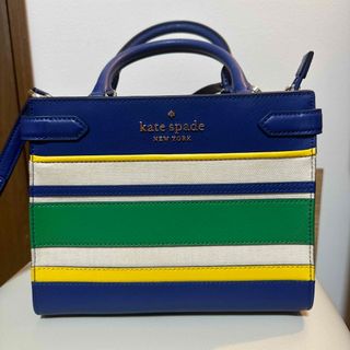 ケイトスペードニューヨーク(kate spade new york)のケイトスペード　ショルダー　ステイシー キャンバス ストライプ  サッチェル(ショルダーバッグ)