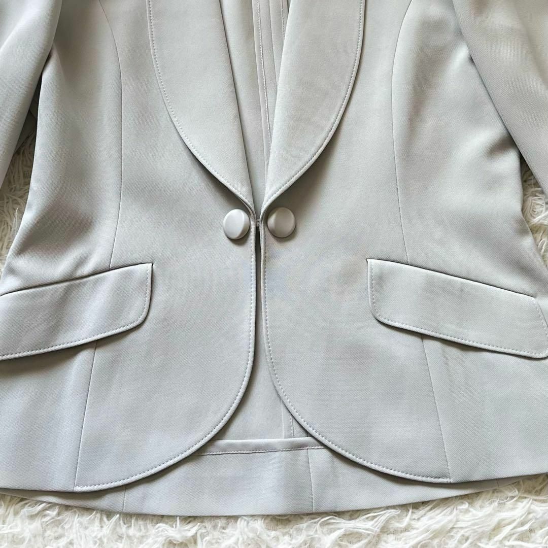 miss ashida ショールカラージャケット グレイリッシュグリーン 7号 3