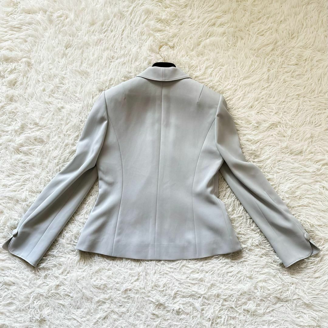 miss ashida ショールカラージャケット グレイリッシュグリーン 7号 7