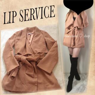 リップサービス(LIP SERVICE)のLIP SERVICE♡ウエストリボン ジャケット　コート(ロングコート)