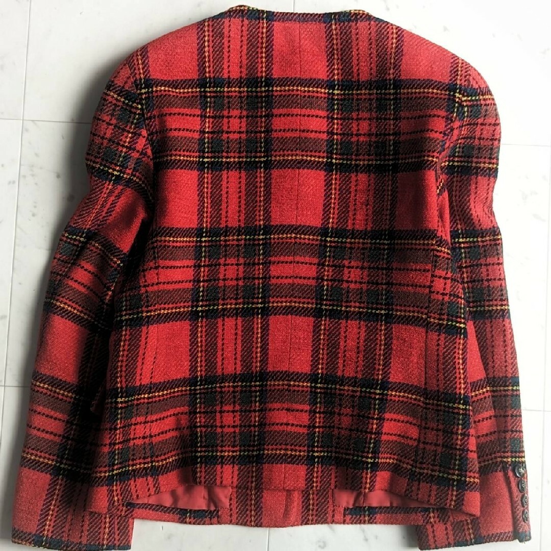 極美品♪オースチンリード Austin reed ノーカラージャケット チェック