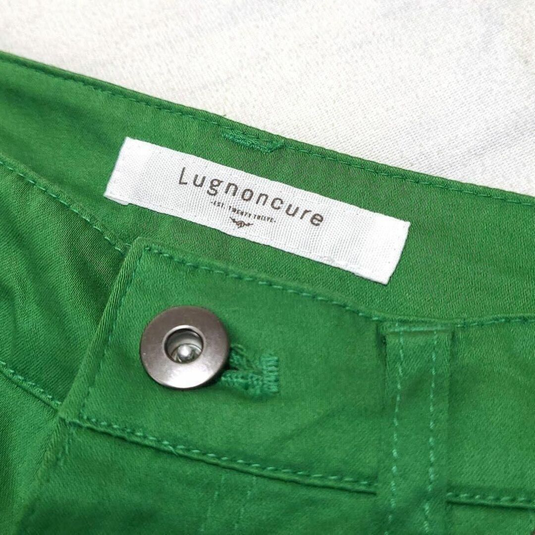 Lugnoncure(ルノンキュール)のLugnoncure/ルノンキュール★鮮やかグリーン ストレッチ 綿パンツ S レディースのパンツ(カジュアルパンツ)の商品写真