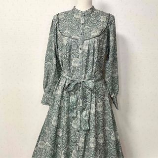 ウィリアムモリス　ワンピース　M ベージュ　花柄　ドングリ　ロングワンピ　新品