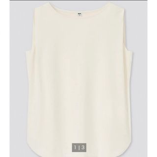 ユニクロ(UNIQLO)の桜様専用♡UNIQLO クレープジャージーT(ノースリーブ)2枚(シャツ/ブラウス(半袖/袖なし))