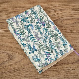 【文庫本】ゴムバンド栞付ブックカバー 手帳カバー★ボタニカル フラワー★小花(ブックカバー)