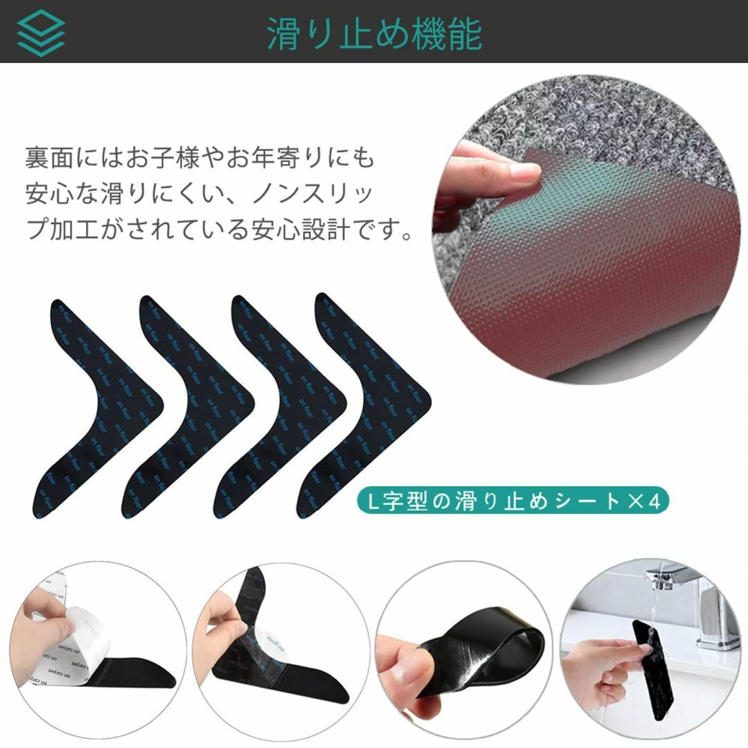 【色: グレー】Bcrio玄関マット 屋外 室内 滑り止め 業務用 泥落とし 吸 3