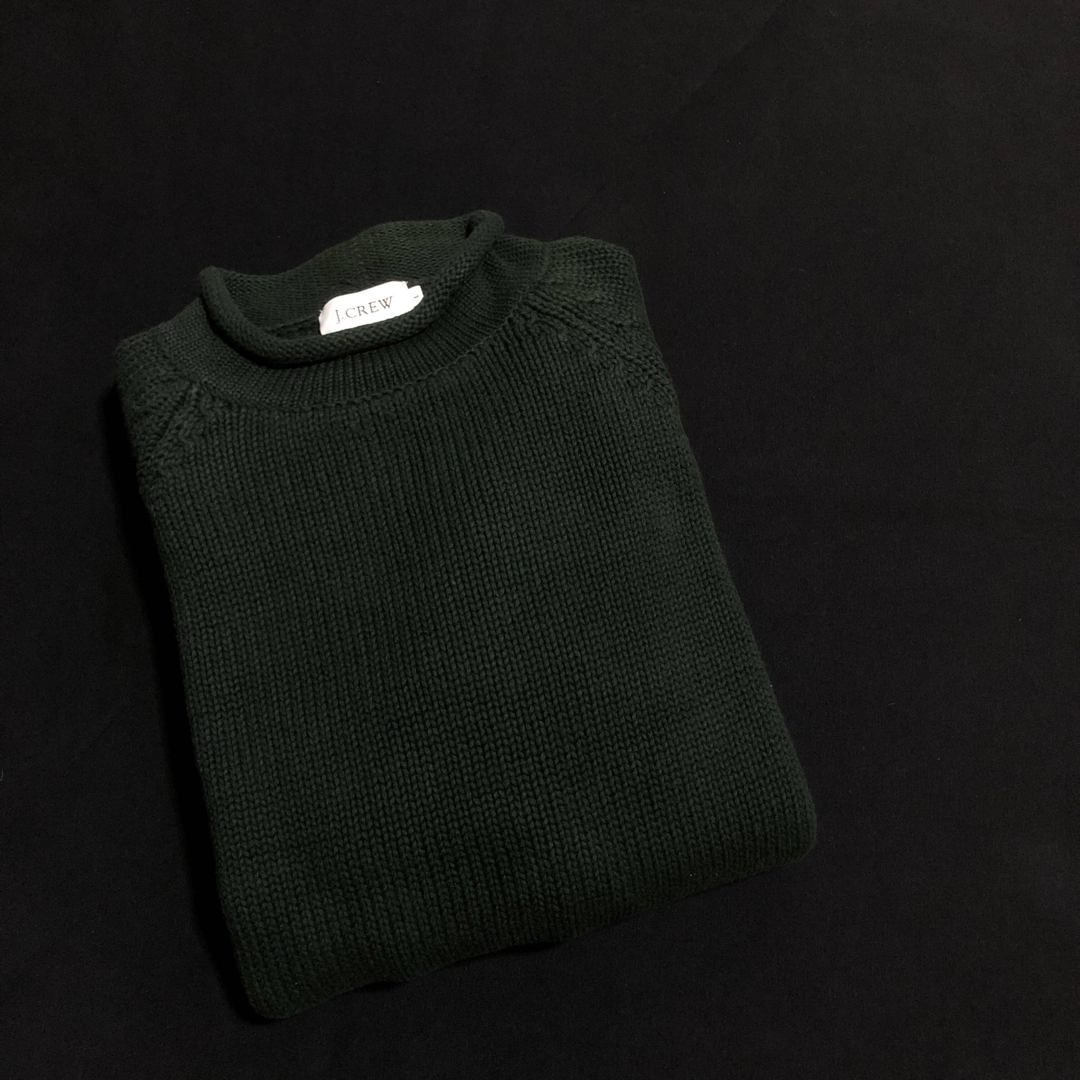 J.Crew - 90s 00s Old J.CREW ロールネック コットンニット セーター