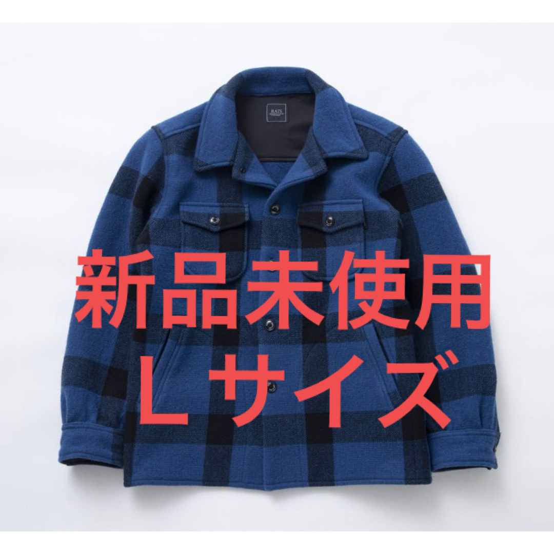 【RATS】BUFFALO CHECK SHIRT JKT ブルー Ｌのサムネイル