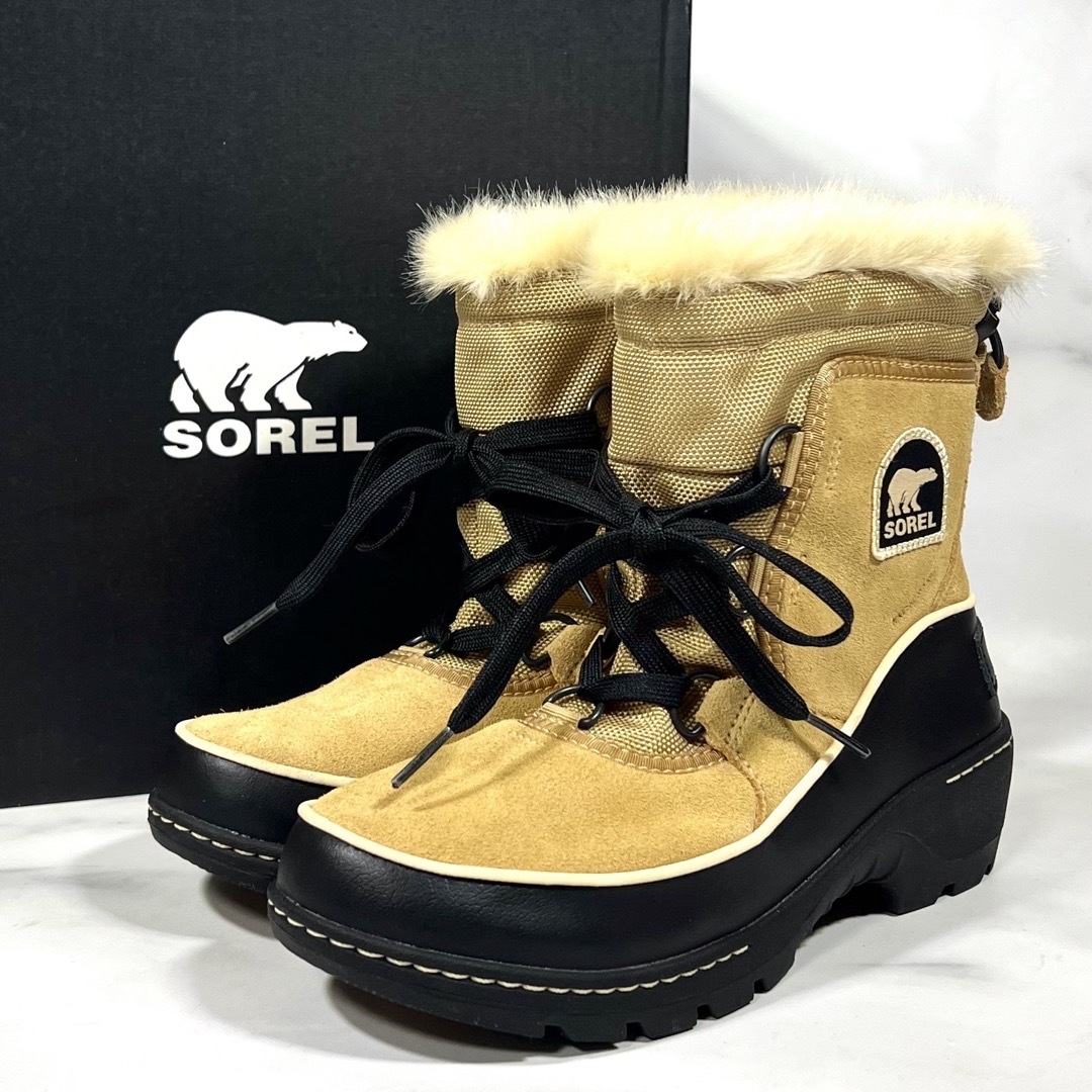 【美品】SOREL ソレル ティボリ3  WP スノーブーツ ベージュ 22.5225cmヒールの高さ