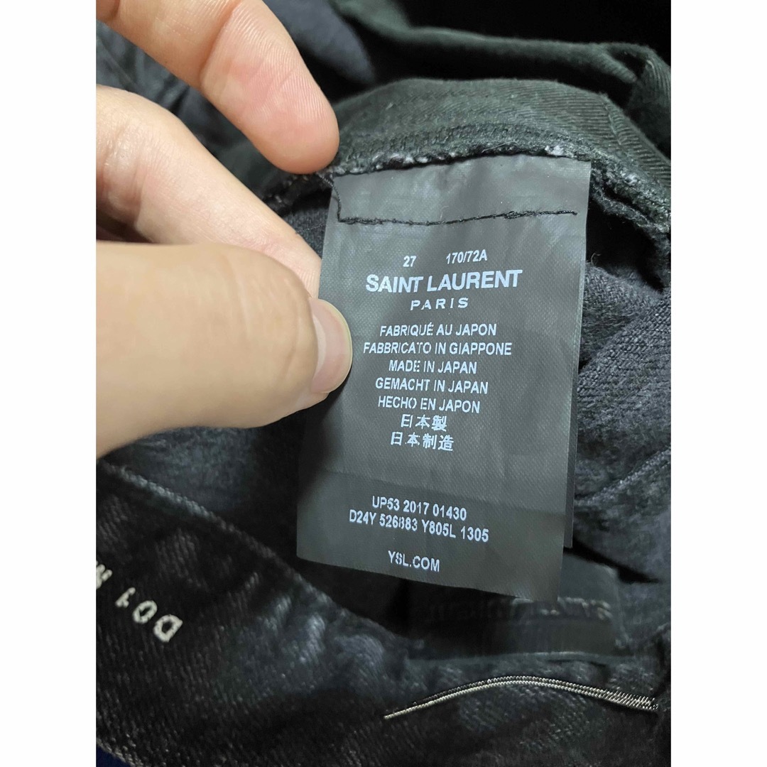 SAINT LAURENT サンローラン　ニークラッシュ　27　ダメージデニム