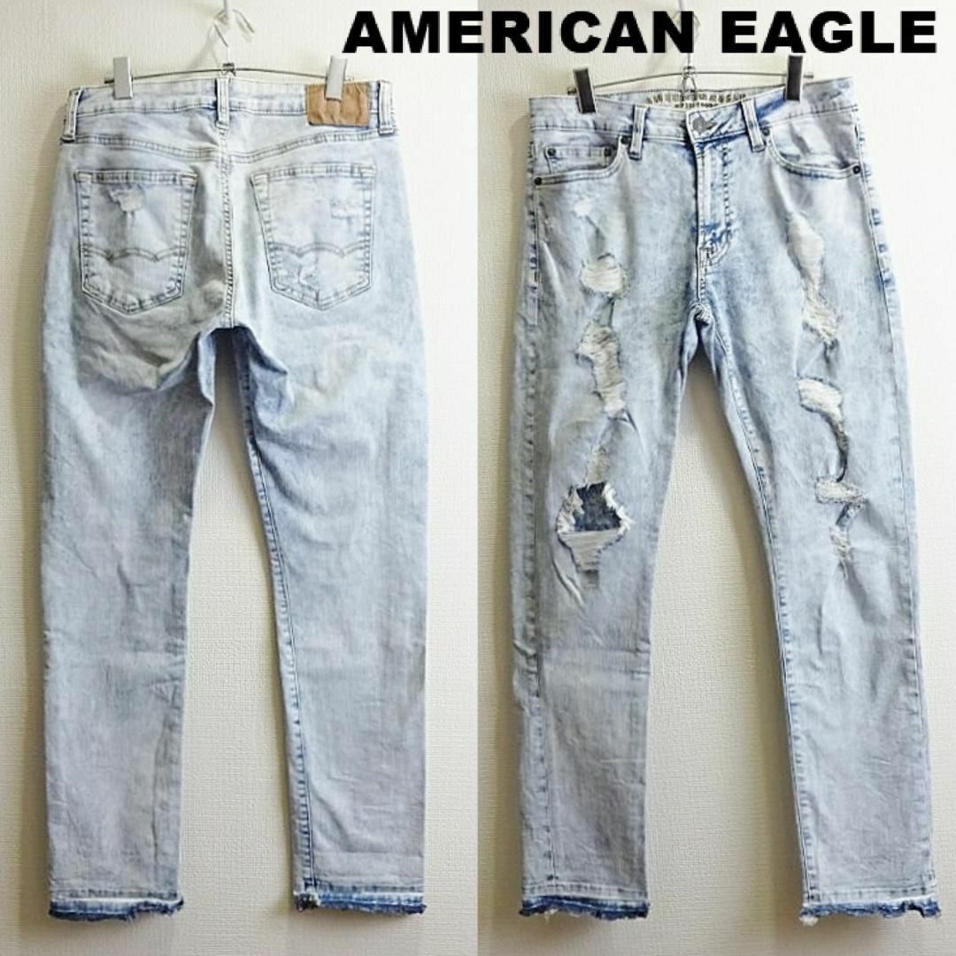 アメリカンイーグル　 デニムパンツ DENIM デニム　クラッシュデニム