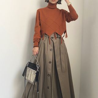 Ameri VINTAGE - MANY RIBBON SHORT KNIT TOP 新品の通販|ラクマ