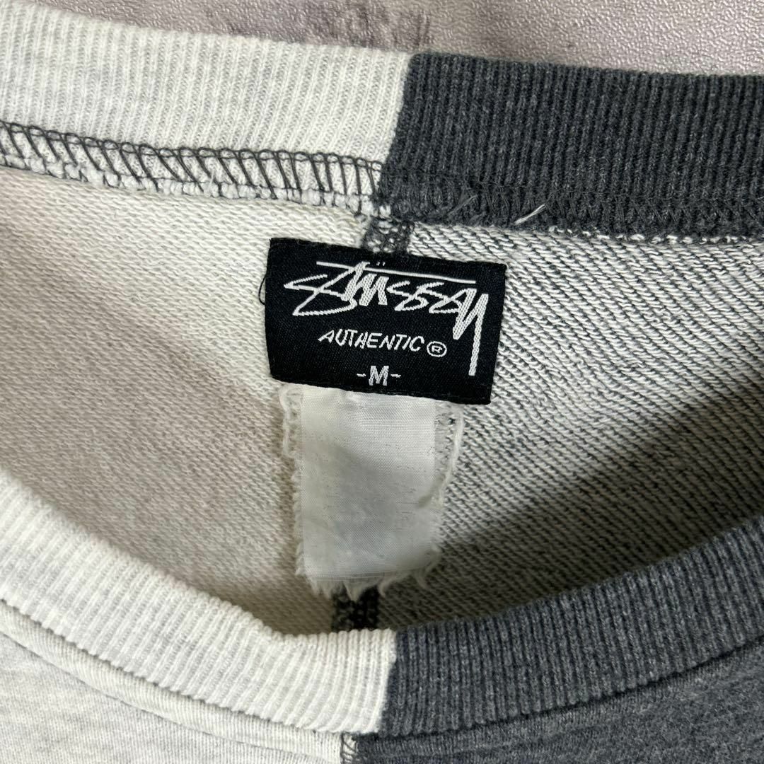 STUSSY(ステューシー)のstussy ステューシー スウェットトレーナー 切り替え アシメントリー 希少 メンズのトップス(スウェット)の商品写真