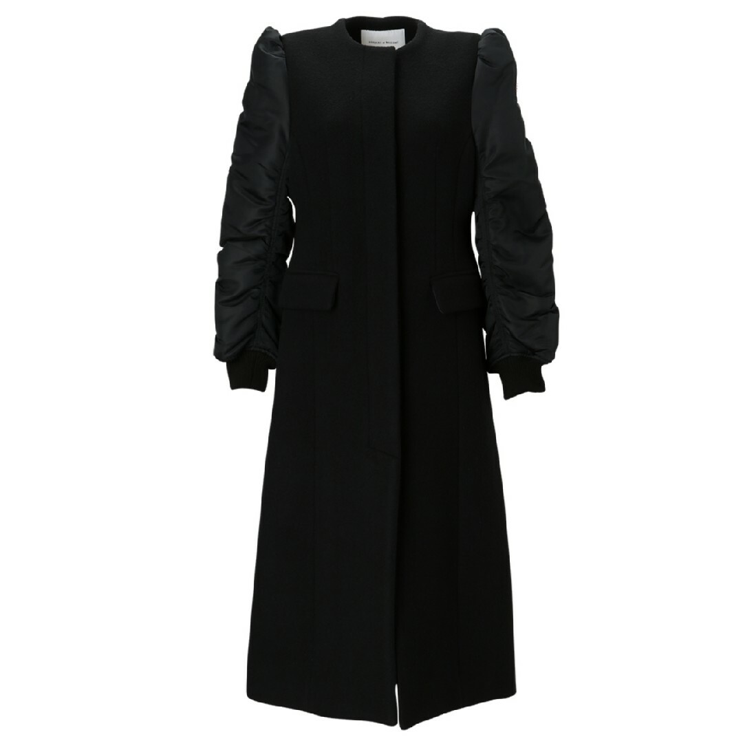 BORDERS at BALCONY(ボーダーズアットバルコニー)のBorders at Balcony MIX&MATCH WOOL COAT レディースのジャケット/アウター(ロングコート)の商品写真