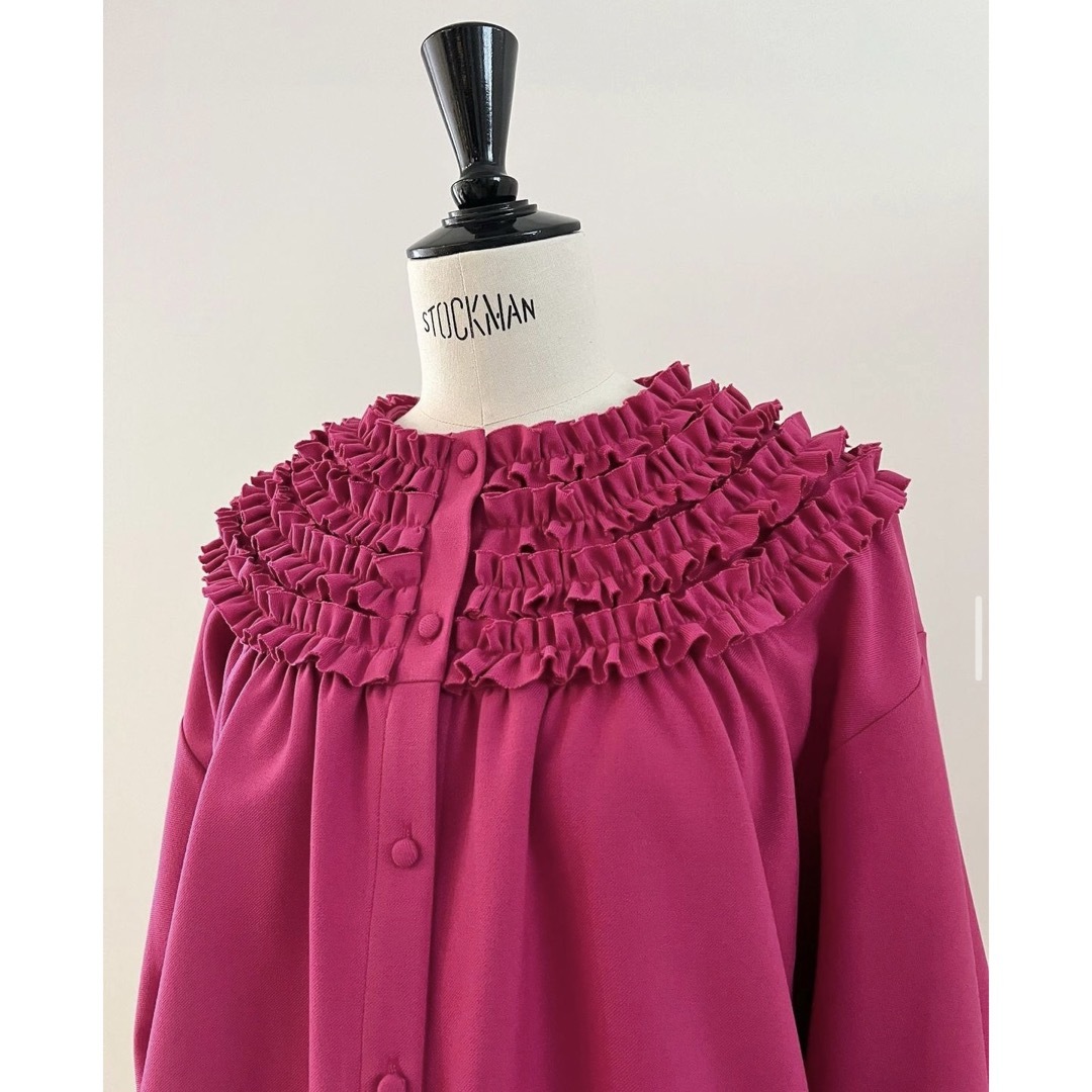rosymonster warmy mini frill blouse pink 1