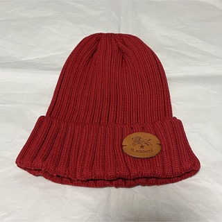 イルビゾンテ(IL BISONTE)の新品IL BISONTE イルビゾンテ ニットキャップ ニット帽 レッド 赤  (ニット帽/ビーニー)