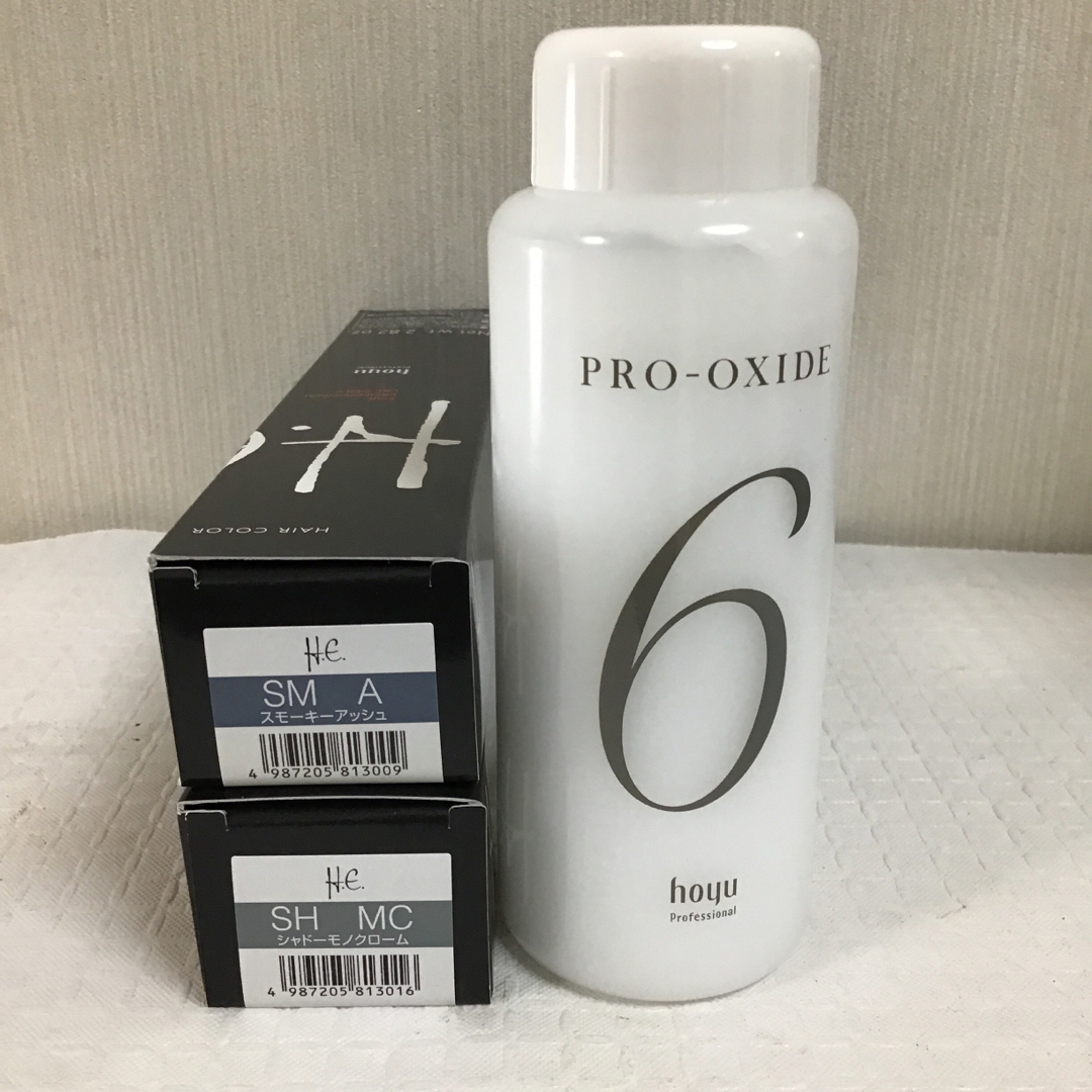 Hoyu(ホーユー)のホーユー　H.E. ヒー　ヘアカラーSH MC と　SM A とオキサイド6％ コスメ/美容のヘアケア/スタイリング(カラーリング剤)の商品写真