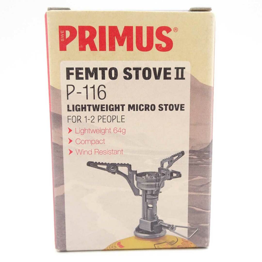 PRIMUS(プリムス)の【未使用】プリムス フェムトストーブII シングルバーナー カートリッジガスコンロ(直結型) P-116 アウトドア キャンプ スポーツ/アウトドアのアウトドア(ストーブ/コンロ)の商品写真