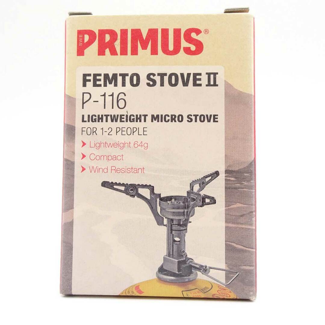 PRIMUS(プリムス)の【未使用】プリムス フェムトストーブII シングルバーナー カートリッジガスコンロ(直結型) P-116 アウトドア キャンプ スポーツ/アウトドアのアウトドア(ストーブ/コンロ)の商品写真