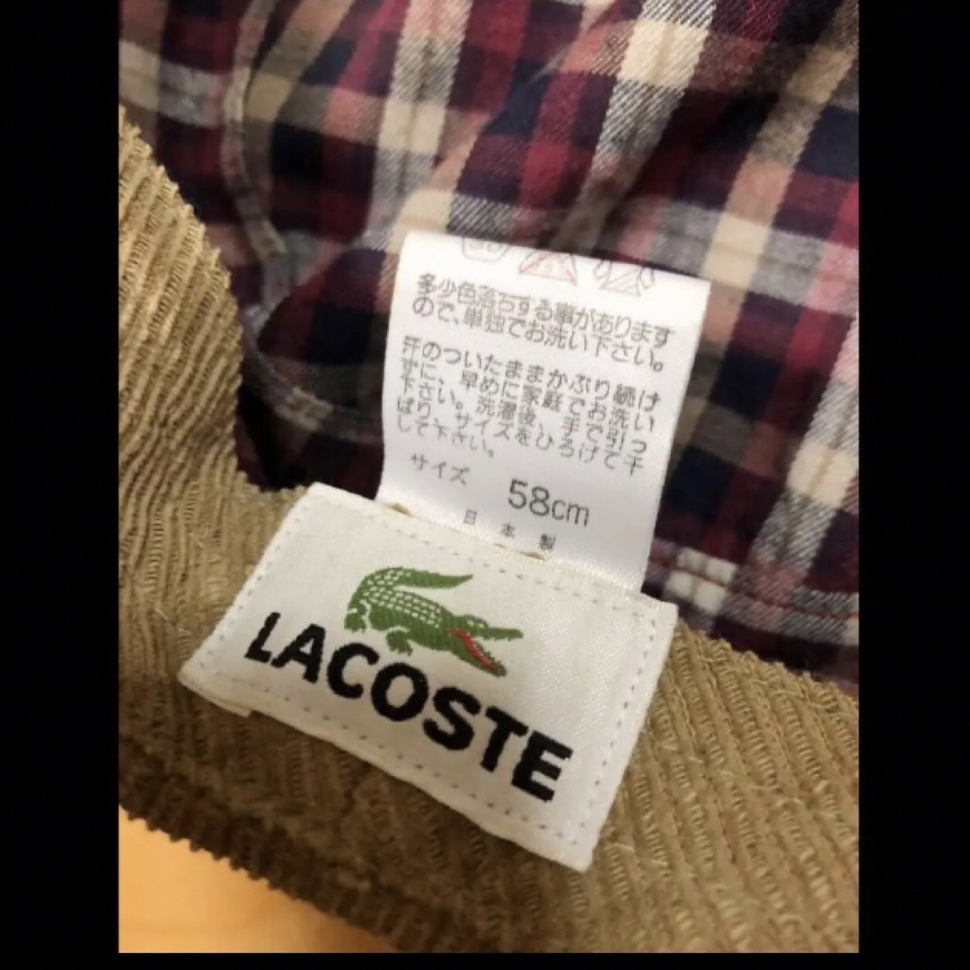 LACOSTE(ラコステ)のラコステコーデュロイワークキャップ メンズの帽子(キャップ)の商品写真