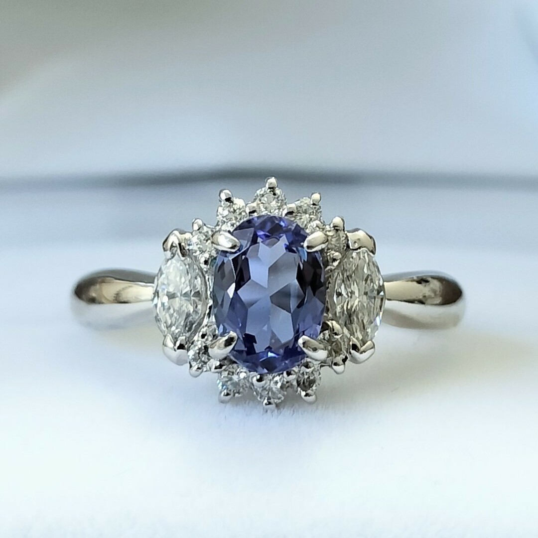 ジュエリーマキ(ジュエリーマキ)のダイヤモンド×タンザナイト リング Pt850 0.80ct 0.45ct レディースのアクセサリー(リング(指輪))の商品写真