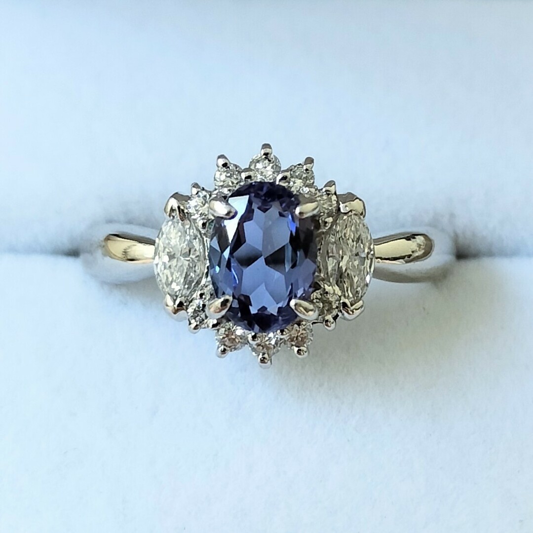 ジュエリーマキ(ジュエリーマキ)のダイヤモンド×タンザナイト リング Pt850 0.80ct 0.45ct レディースのアクセサリー(リング(指輪))の商品写真