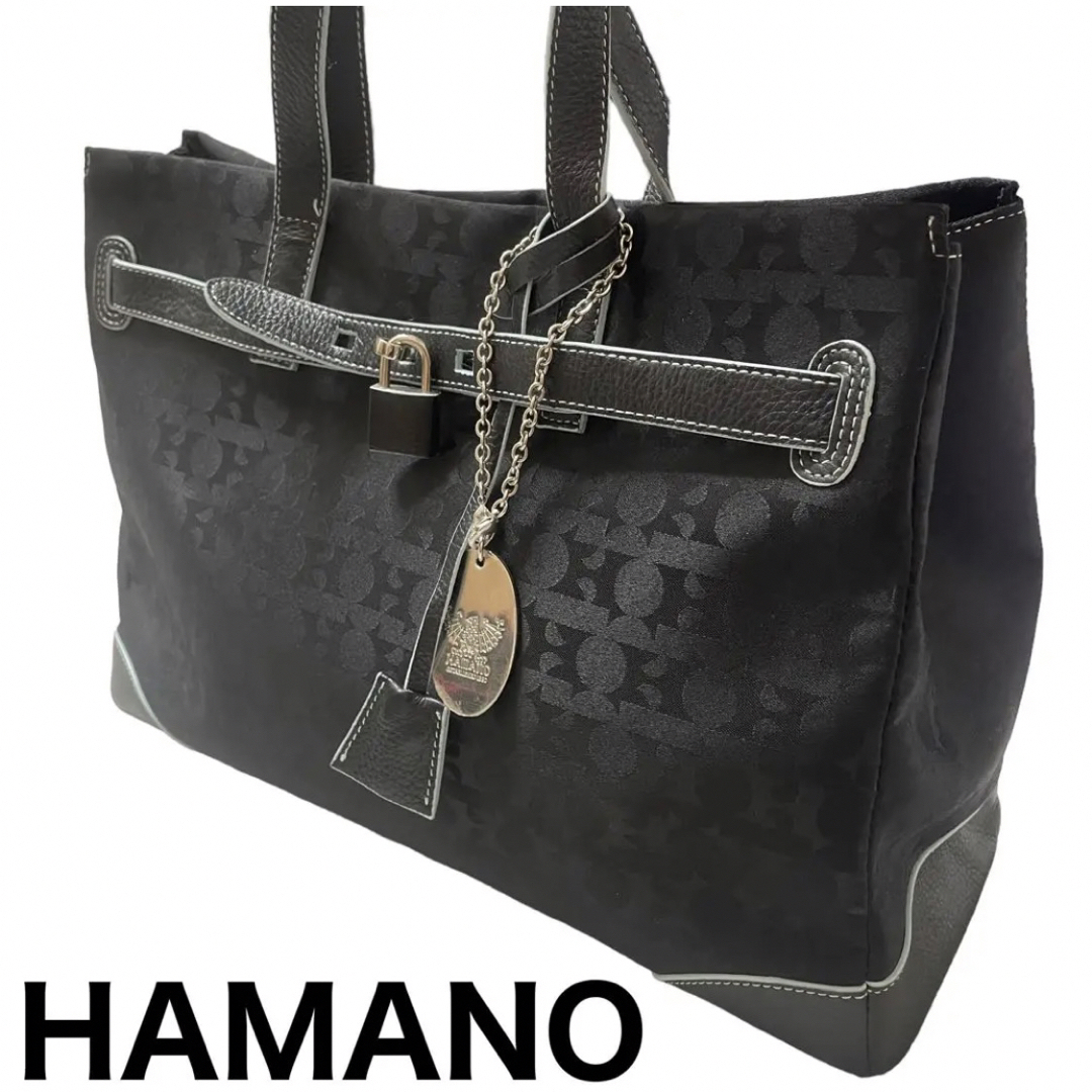 【美品】HAMANO トートバッグ ロック式