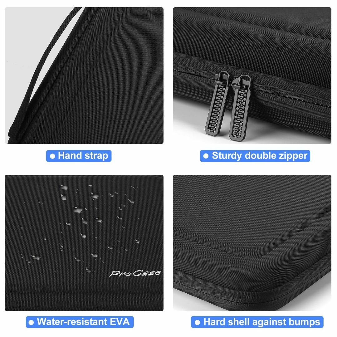 【色: ブラック】ProCase タブレット用保護ケース、耐衝撃 硬質EVAスリ 5