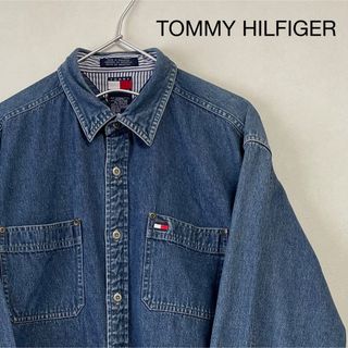 トミーヒルフィガー(TOMMY HILFIGER)の古着 90s TOMMY HILFIGER デニムシャツ ダンガリーシャツ(シャツ)