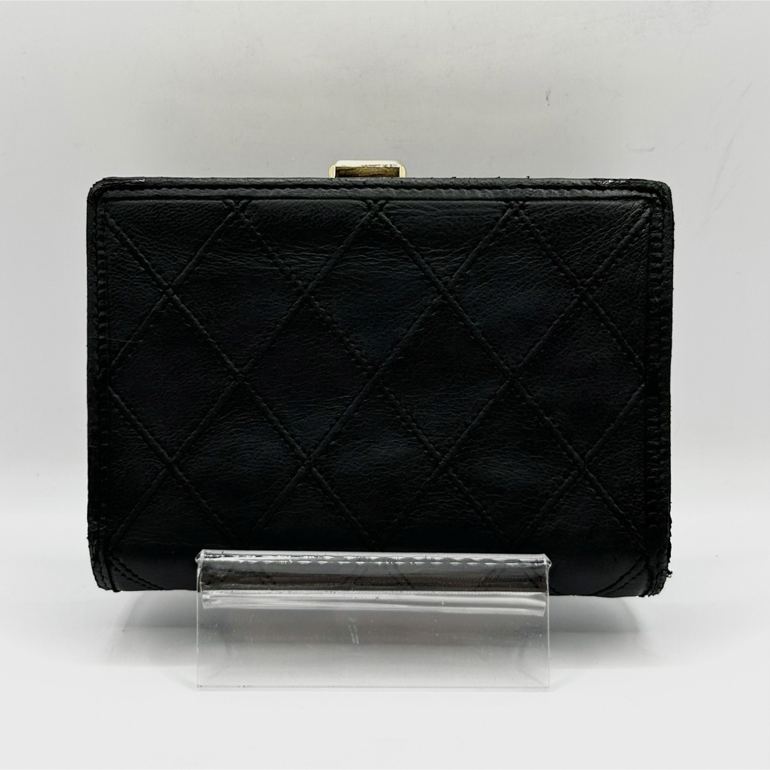 CHANEL - 美品 CHANEL 二つ折り財布 がま口 ビコローレ ラムスキン