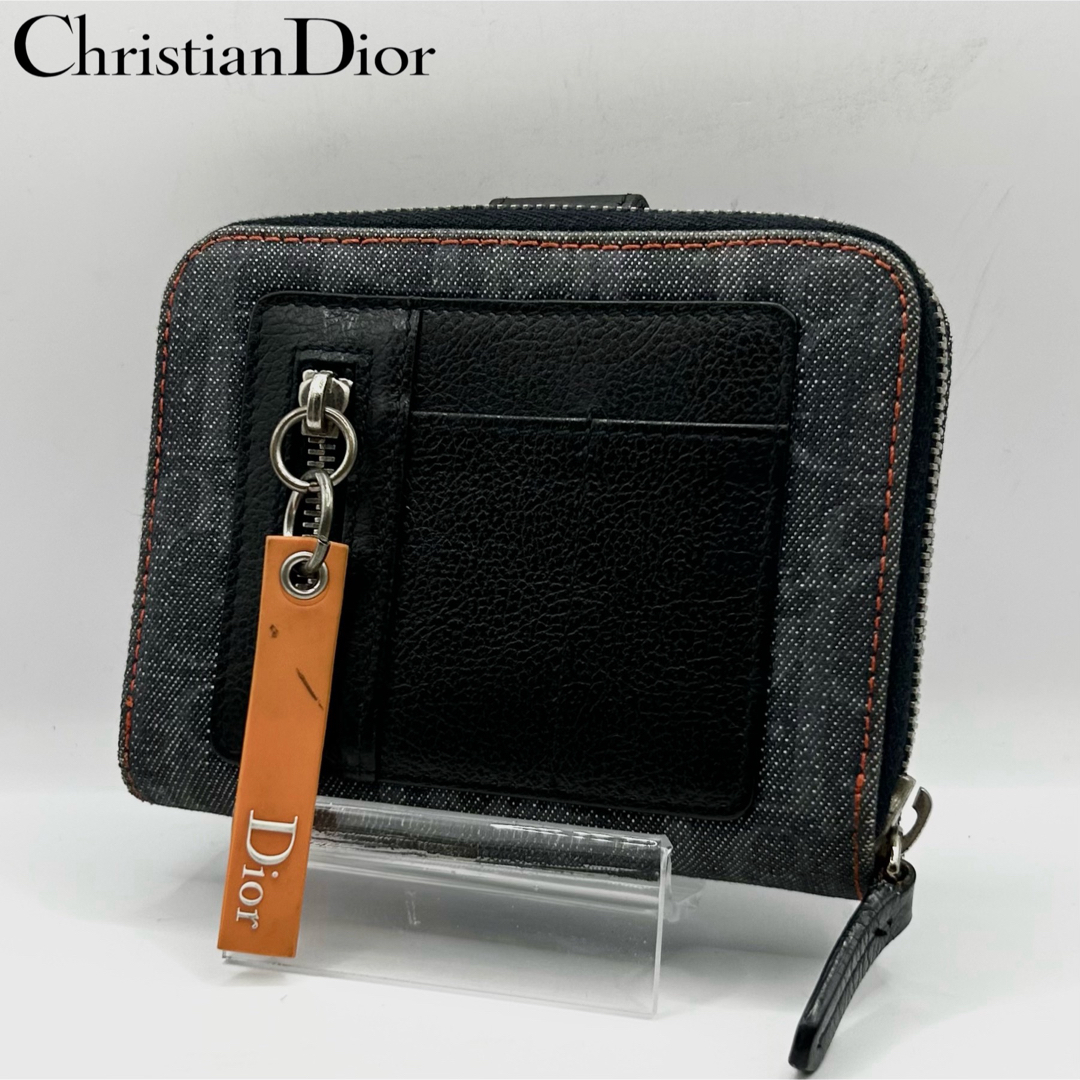 希少 Christian Dior 二つ折り財布 フライトライン デニム 総柄 | フリマアプリ ラクマ
