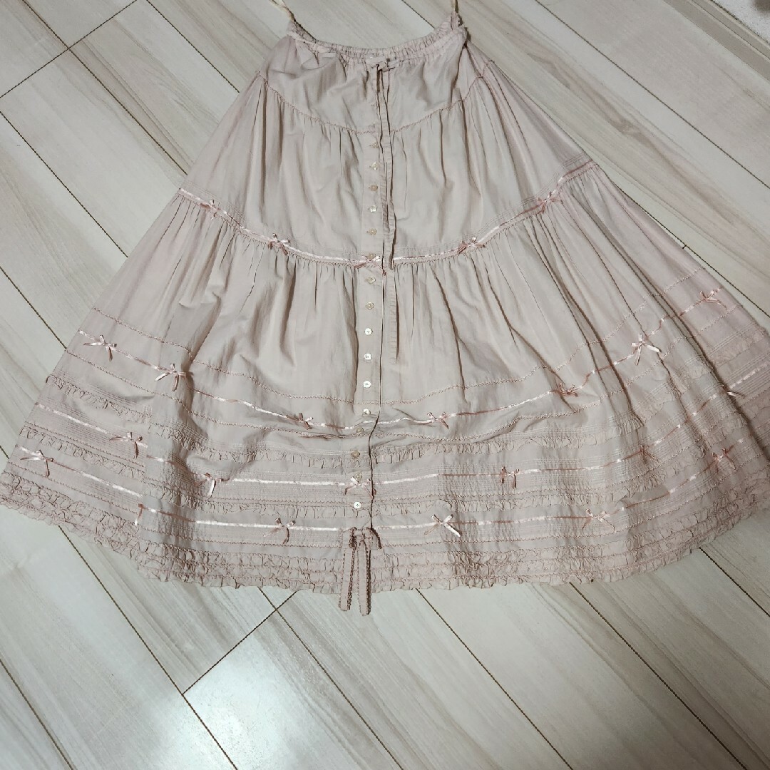 ピンクハウス ローンスカート 美品ピンク - ロングスカート
