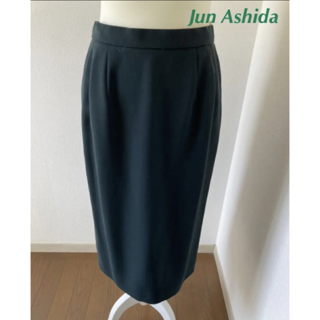 美品 ジュンアシダ エレガント 高級 高品質 上品 緑 スカート