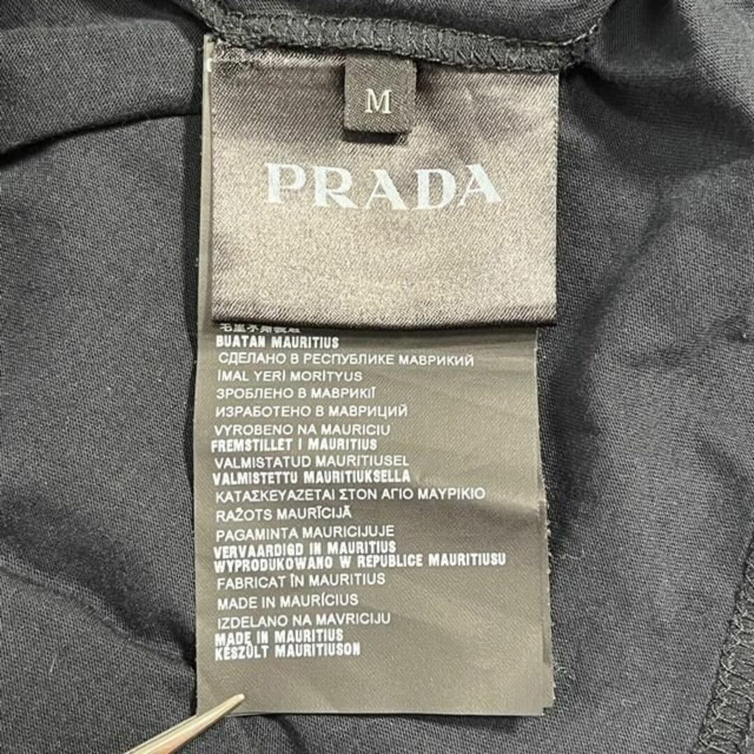 プラダ PRADA Tシャツ カットソー 三角プレート 半袖 Mサイズ ネイビー