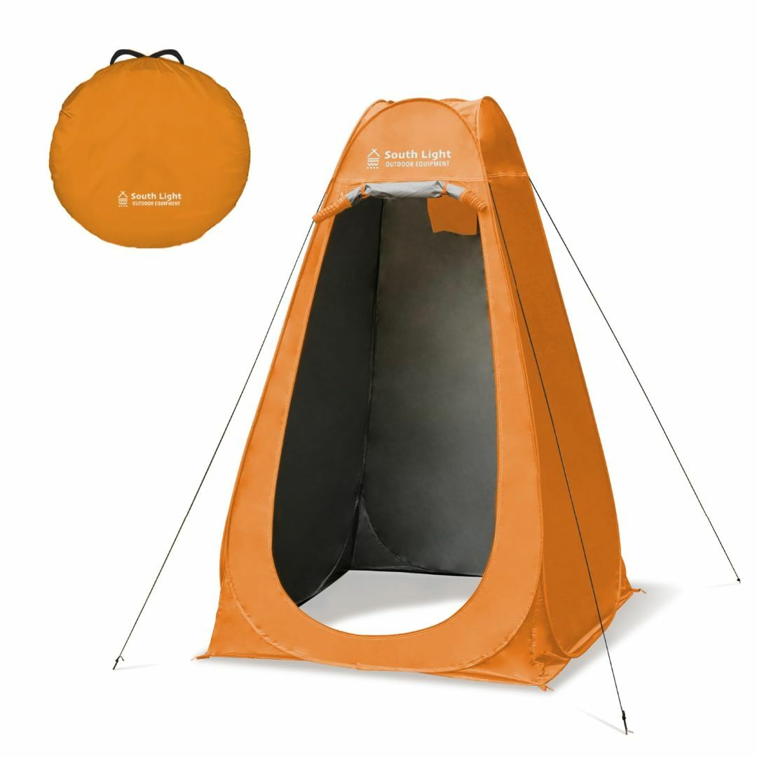 【色: オレンジ】着替えテント ポップアップ式 簡易トイレ シャワー用テント ワポリエステルスチールサイズ
