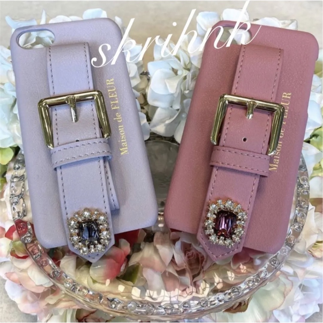 Maison de FLEUR(メゾンドフルール)の♡メゾンドフルール♡ビジューベルトiPhone7/8/SEケース♡ピンク♡新品♡ スマホ/家電/カメラのスマホアクセサリー(iPhoneケース)の商品写真