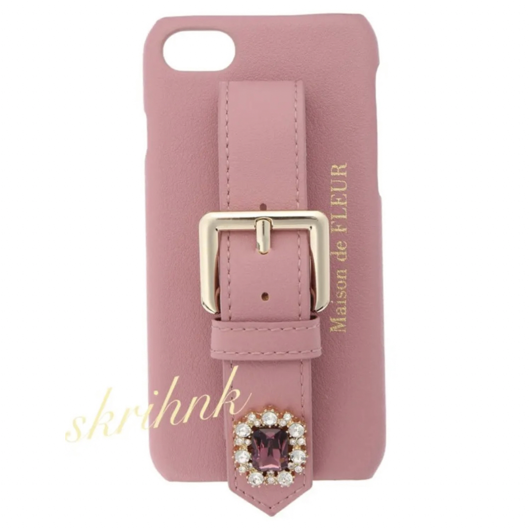 ♡メゾンドフルール♡ビジューベルトiPhone7/8/SEケース♡ピンク♡新品♡