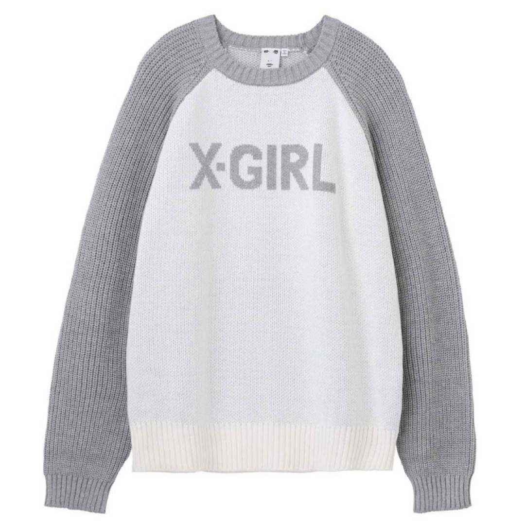 X-girl  RAGLAN KNIT TOP