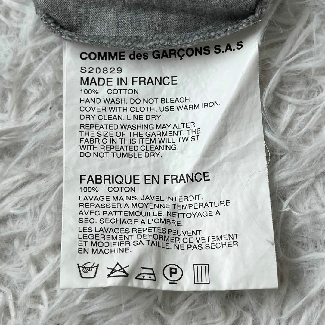 COMME des GARCONS SHIRT(コムデギャルソンシャツ)のコムデギャルソン　シャツ　Tシャツ　チェック　パッチ　グレー レディースのトップス(Tシャツ(半袖/袖なし))の商品写真
