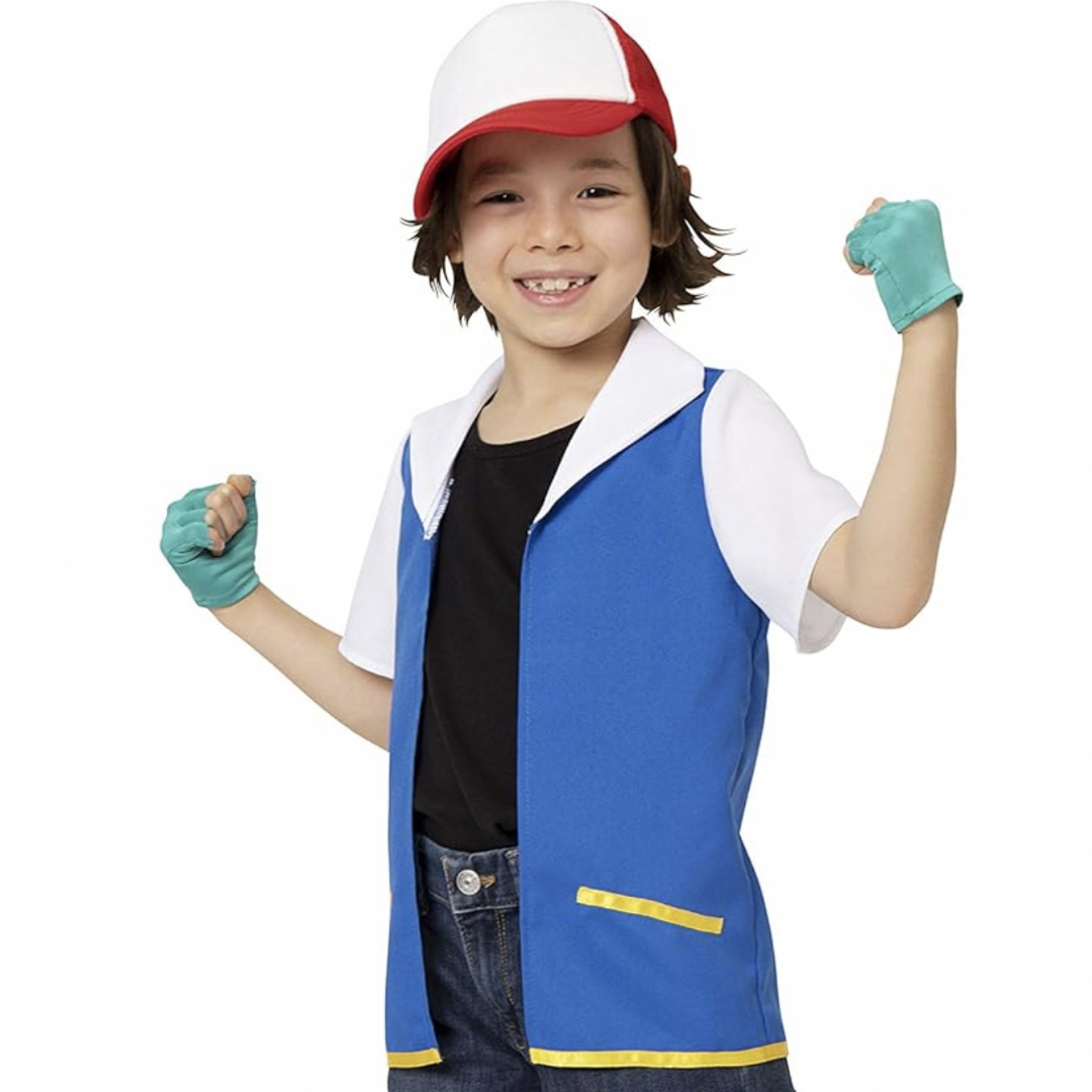 ポケモン(ポケモン)のポケモンサトシコスプレ120 キッズ/ベビー/マタニティのキッズ服男の子用(90cm~)(その他)の商品写真