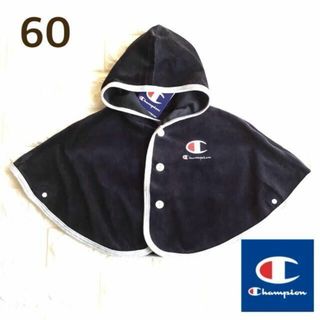 チャンピオン(Champion)の☸️【60】 チャンピオン フード付 ポンチョ ケープ 黒(ジャケット/コート)