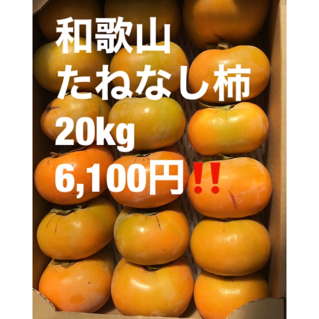 18和歌山県産たねなし柿(平核無)箱込み2kg　訳あり家庭用