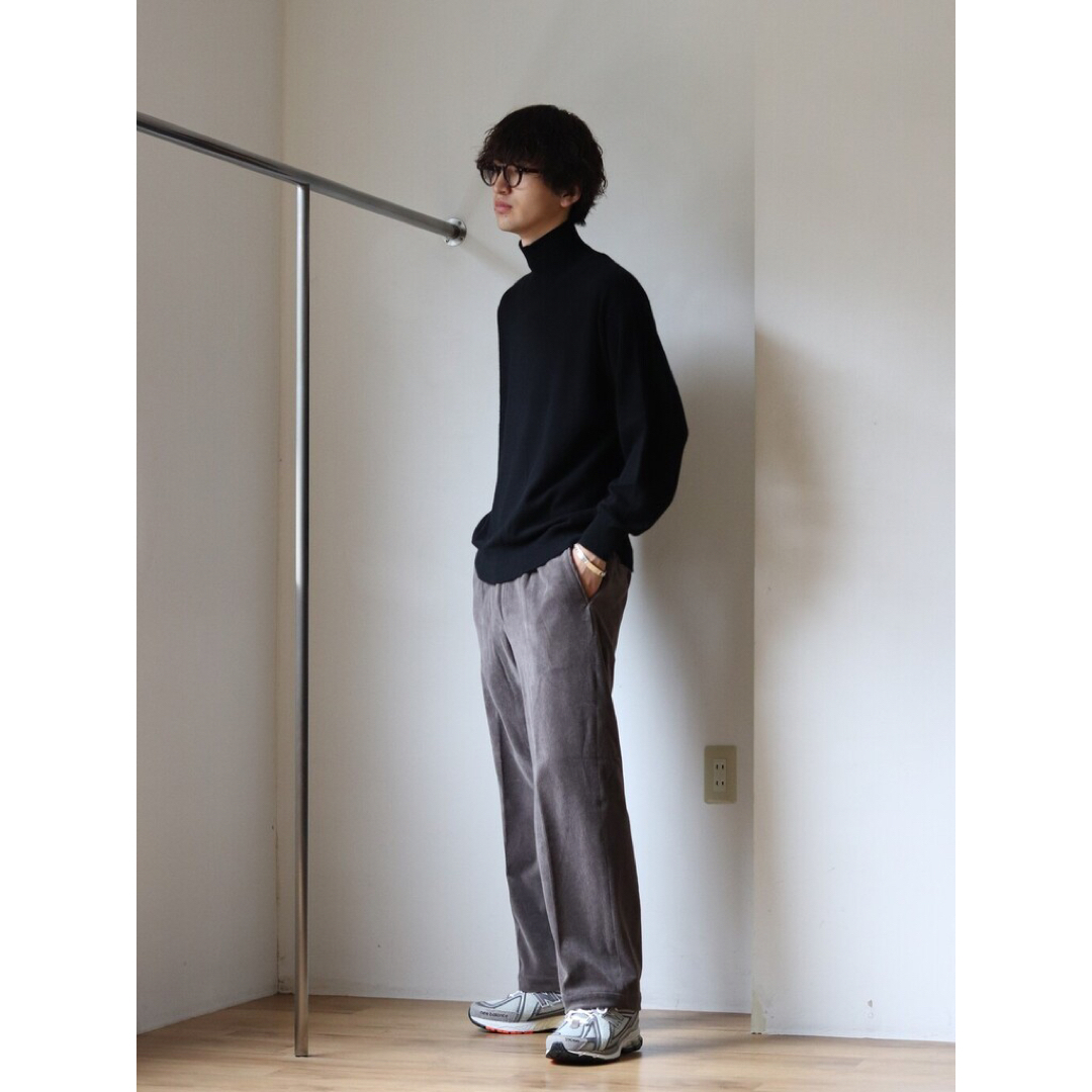 22AW ベビーカシミヤ ニット ブラック オーラリー タートルネック 3