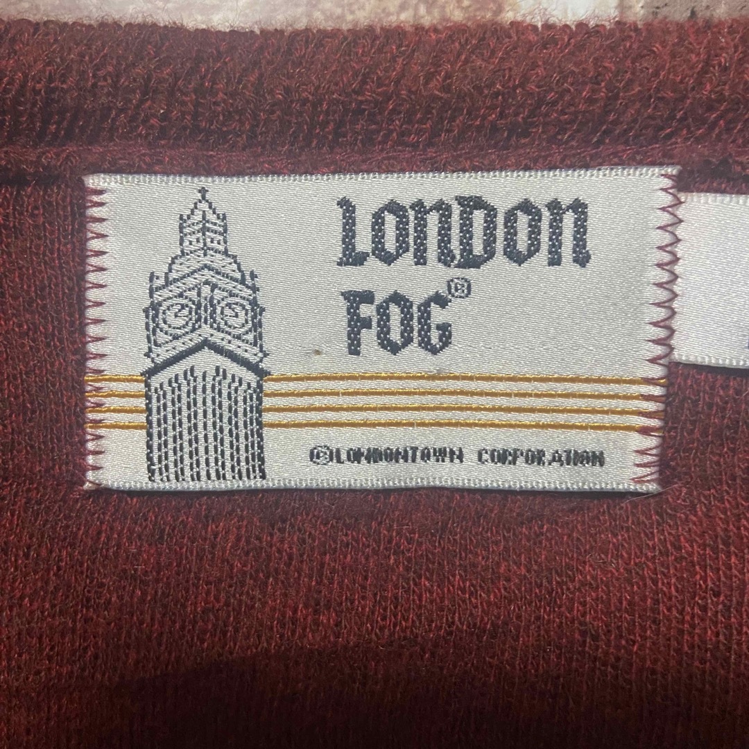 【USA製】M63 LONDON FOG ニットベスト ベスト えんじ 5