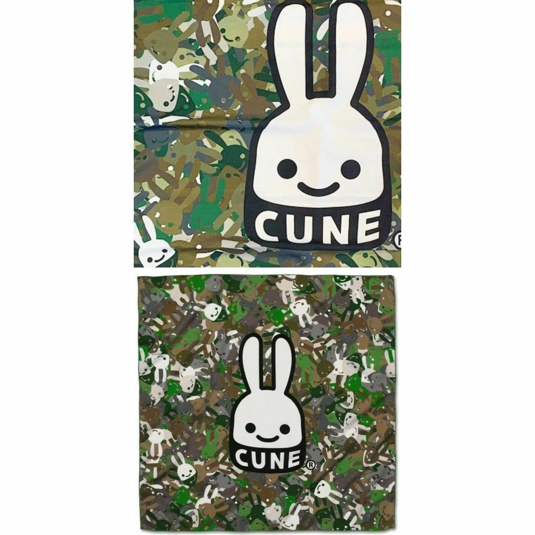 CUNE - 新品 cune キューン うさぎいっぱい スカーフ 総柄 迷彩 正方形