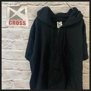 クロス(CROSS)のCROSS パーカー　半袖パーカー メンズ　レディース　[ S ](パーカー)