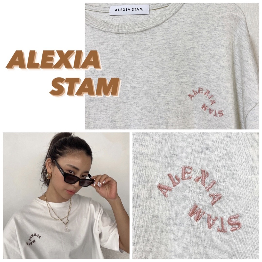 ALEXIA STAM - SALE‼️美品❤️人気❤️ALEXIA STAM❤️ロゴ刺繍Teeの