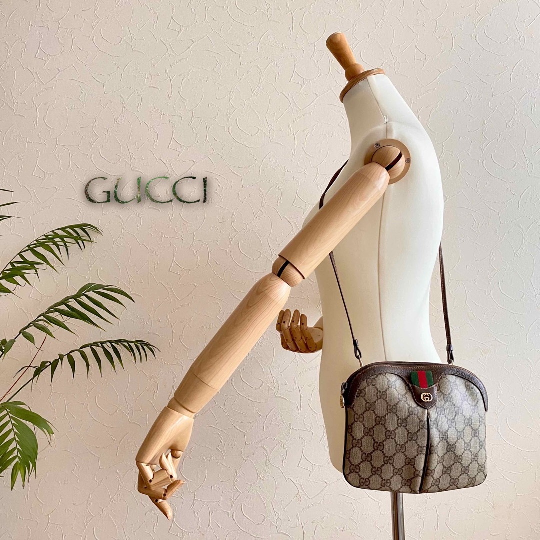 Gucci - 正規品 GUCCI グッチ シェリーライン レザーショルダーバッグ