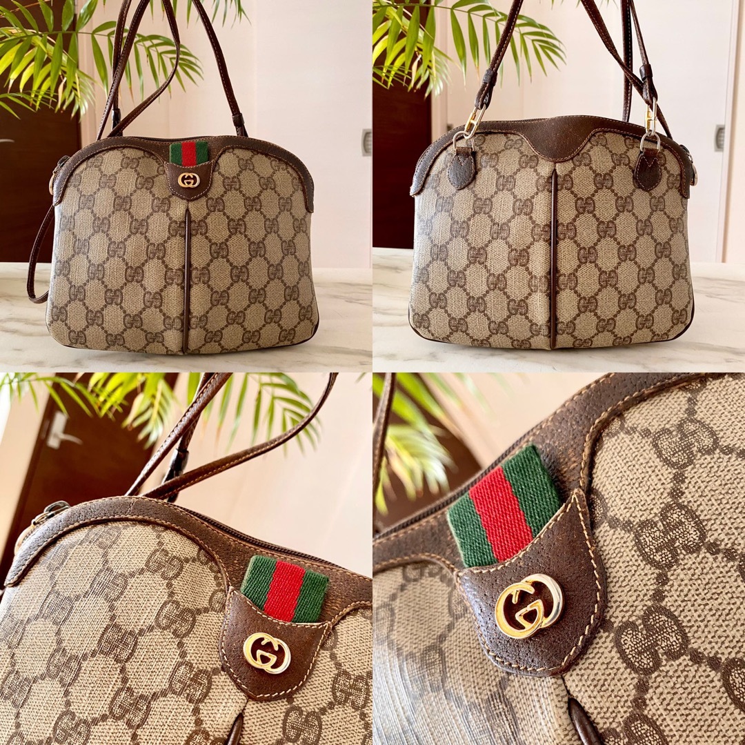 正規品 GUCCI グッチ シェリーライン レザーショルダーバッグ